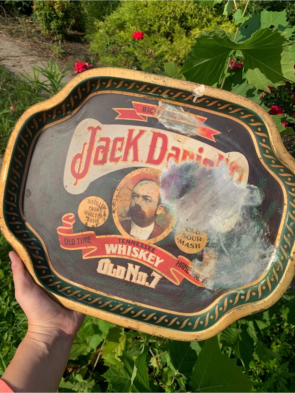 Jack Daniel's Vintage Style Tennessee Whiskey Serving Tray England Barringer